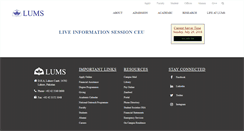 Desktop Screenshot of live.lums.edu.pk