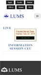 Mobile Screenshot of live.lums.edu.pk